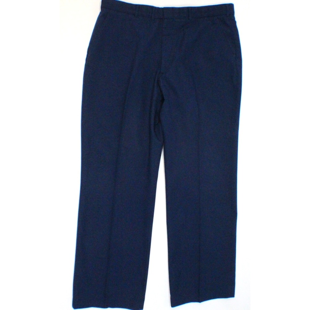 DSCP USAF Blue Poly Wool Serge Dress Trousers 40x32 Straight Military Vintage